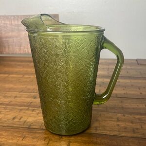 Anchor Hocking Crackle Glass Pitcher
